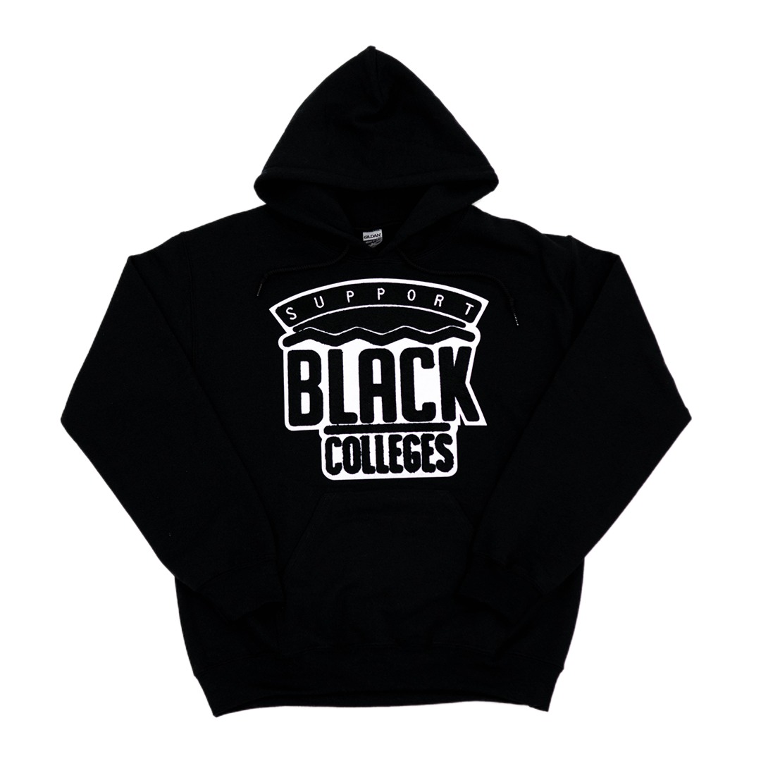 Support Black Colleges Unisex Black Monochrome Hoodie